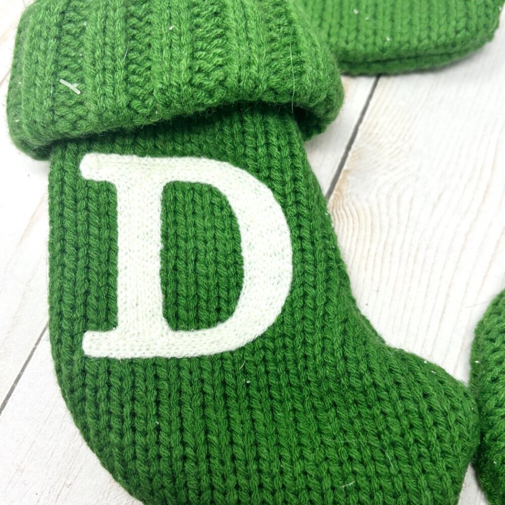 Target Wondershop Green Mini Stockings Monogram Letter D